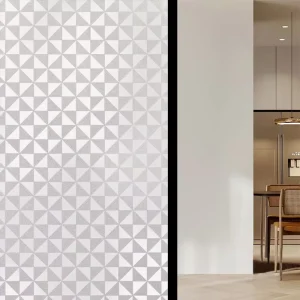Self Adhesive PP Frosted Glass Film with Hundreds Designs for Heat Insulation UV Protection Modern Decor for Home Office Hotels