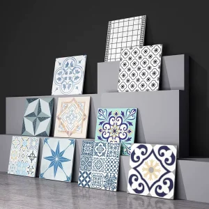 Self Adhesive PVC Mosaic Floor Sticker Waterproof Anti Slip for Living Room Entrance