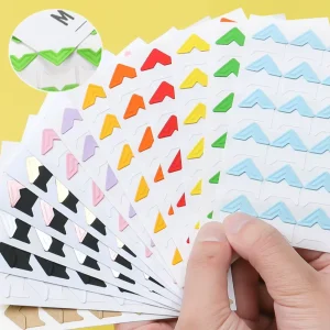 Self Adhesive Photo Corners Sticker Paper Album Dairy Accessory Gold Paper Photo Mounting Corners Sticker for Scrapbooking Album