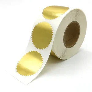 Self Adhesive Shiny Blank Embossed Metal Stickers for Craft & Candle Decoration DIY Stamp Embossed Label Custom