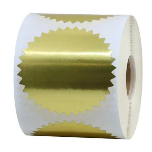 Self-Adhesive Shiny Blank Embossed Paper Stickers for Craft Candle Photo Frame Decoration DIY Stamp Embossed Label