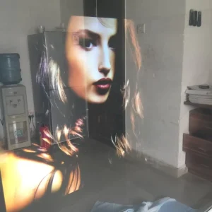 Self Adhesive Transparent Holographic Film Stick on Glass Window Projection Display