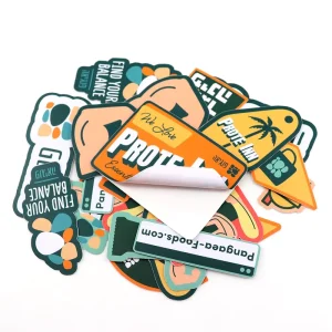 Self Adhesive Waterproof PVC Label Printed Custom Design Sticker Vinyl Die Cut Car Laptop Stickers