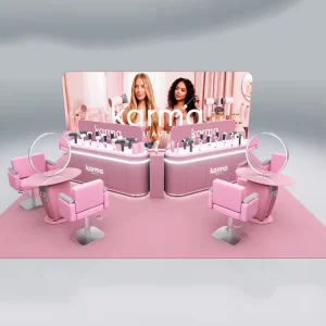 Self Setup Module Makeup Display Stand Cosmetic Tradeshow Booth Display Booth Stand Expo Trade Fair Booth
