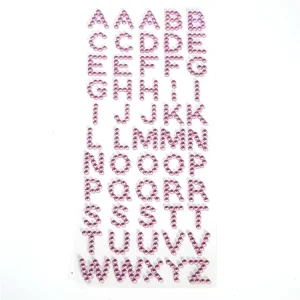 Self adhesive Glitter Craft Crystal Stickers Acrylic Alphabet Rhinestone Letter Sticker