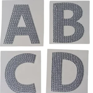 Self adhesive Glitter Craft Gem Sticker Crystal Blinger Crystal Rhinestone Letter Sticker 26 Letters
