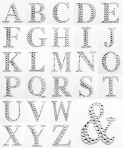 Self adhesive Glitter Craft Gem Sticker Crystal Blinger Crystal Rhinestone Letter Sticker 26 Letters