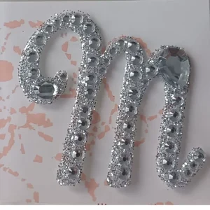 Self adhesive Glitter Craft Gem Sticker Crystal Rhinestone Letter Sticker 26 Letters