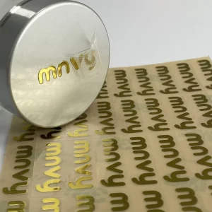 Self adhesive Label Customized Crystal Sticker logo Transparent Metal Label UV Transfer Sticker