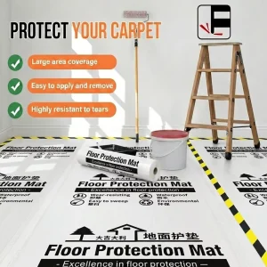 Self sticking Floor Protective Film Waterproof Paint Proof Adhesive Film for Decoration Construction Floor Cover