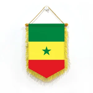 Senegal Fringed Pennant 20×30 cm Custom Printed Wall Hanging Banner Africa Event Decor Bulk Direct Factory