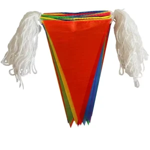 Shanghai Flag Fluorescent Wind Sock with Nylon Rope PVC Triangles UV Resistant Reusable for Roadway Safety Warning