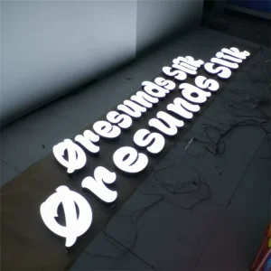 Shop Front Sign Board Design LED Light Signboard Lighting