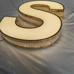 Side Hole LED Luminous Letters 304 Brushed Stainless Steel DC IPX6 Waterproof Remote Control Advertising Wedding Hotels Bars