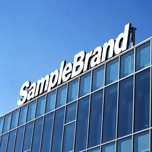 Sign Custom Wall Logo Sign High end Mall Name LED Sign Frontlit Acrylic Signage Outdoor Large Chain Brand Logo Letter