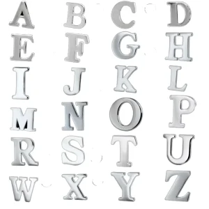 Silver and Brass Stainless Steel Wall Hanging Decoration Alphabet Number Fashion Sheet Metal Fabrication Item