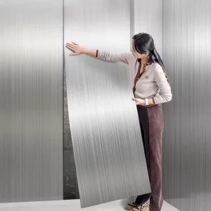 Silvery Self Adhesive Wallpaper for Elevator Door Car Interior Refrigerator Cabinet Wardrobe Renovation Color Decoration