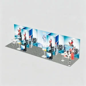 Simple Setting up Led Fabric Light Box Trade Show Exhibition Booth Design 20*20FT 6*6M Manufacturer