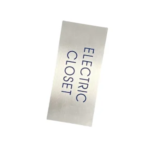 Simple and Modern Metal Signboard Brushed Surface Metal Nameplate Signage Engraved Custom Stainless Steel Logo Plate for Factory