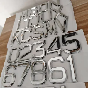 Singapore ABS Plastic Alphabets Vehicle License Plate Characters Lettering Automobile Letterings for Number Plates