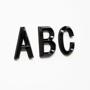 Singapore Font 3D ABS Plastic Car Emblem Letters with Adhesive for Trophies Medals Plaques