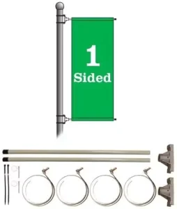 Single Side Street Signs Custom Outdoor Light Pole Banners Advertising Road Flag