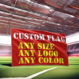 Single Sided Big Flags Custom Printed Logo Outdoor Advertising Flag Banners