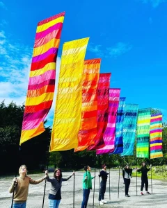 Single Sided Festival Flags Digital Printing Waterproof Festival Flag
