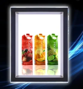 Single and Double Side LED Ultrathin Light Box Slim Edge Lit Picture Frame LED Light Box for Window Display