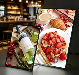 Slim Aluminum Profile LED Light Box Panel Tempered Glass Frame Indoor/Outdoor Use Customizable Rectangle Advertising Display