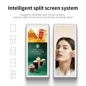 Slim Design Elevator Advertising Display with Remote Management System