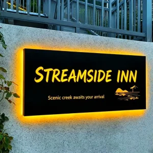 Slim Profile Metal 3D Cube LED Sign Light Box for Building Facade Convenience Store Plaza for Prolonged Outdoor Working Hours