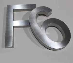 Sliver Brass Stainless Steel Letter Sign Non-Luminous Metal Channel Letters for Companies