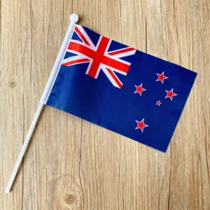 Small MOQ Custom Photo Mini Stick Flag Pennant Hand Held Personalized Design Digital Printed Polyester Waterproof