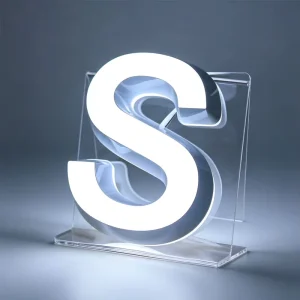 Small Mini Glowing Letter Sign Multiple Size Long Lasting Personal Wall Illuminated Letter Sign