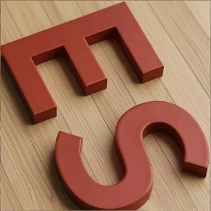 Small Mini Stainless Steel Flat Letters Delicate Metal Sign Letters for Room Number Door Plate & Desk Logo