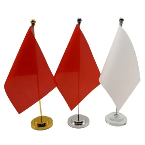 Small Telescopic Rod Flagpole Stainless Steel Aluminum with Wholesome Style for Office Table Pennant Customizable