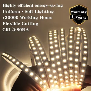 Smd 2835 Led Strip Light 24V 120LED 80RA IP20 Flexible Tape Light 8mm High Brightness for Home Bedroom Staircase Projects