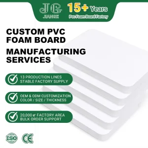Smooth Surface White Rigid Lightweight Printable Foam Board PVC for Advertising Display Cabinet Decoration Panels