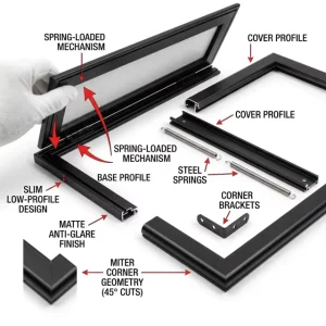 Snap Frame Aluminum Profile Extrusion for Poster Light Box Advertising