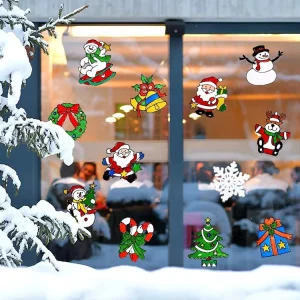 Snowflake Electrostatic Glass Sticker PVC Christmas Static Cling Decal Stickers Window Stickers