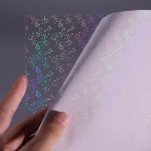 Soft A4 Cold Holographic Lamination Film Opaque Holographic Overlay Vinyl Sheet Self Adhesive Star Holographic Star Soft