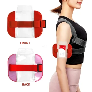 Soft Plastic Reflective Durable Cute Style Security Doorman Arm ID Card Holders Elastic Armband Photo ID Badge Holder