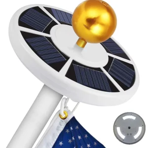 Solar Powered 42LED Flagpole Light Waterproof Outdoor Flag Light for Yard Garden & Camping