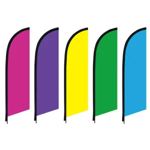 Solid Color Banner Custom Printed Teardrop Beach Swooper Without Pole Ideal for Events & Festivals Single Color Feather Flag