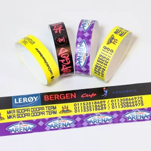 Solid Color Printable Activity Bracelet Tear Resistance Paper Wristband Waterproof Paper Wristbands With Logo Custom