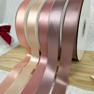 Solid Color Satin Ribbon Customizable Ribbon for Garment Use and Festival Decoration