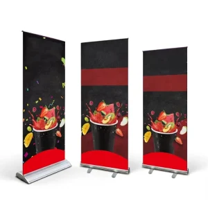 Soporte Para Pancartas Enrollables Personalized Versatile Usage Aluminum Alloy Frame Roll up Banner for Grand Opening Store
