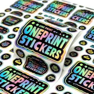 Source Factory Custom Holographic Laser Sticker Nonadhesive Cartoon Plain Logo Colored Labels Printed Cartoon Sticker