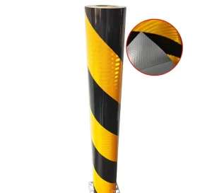 Source-factory Aluminum-based Yellow-and-black Twill Anti-collision Wall Marker Stickers Reflective